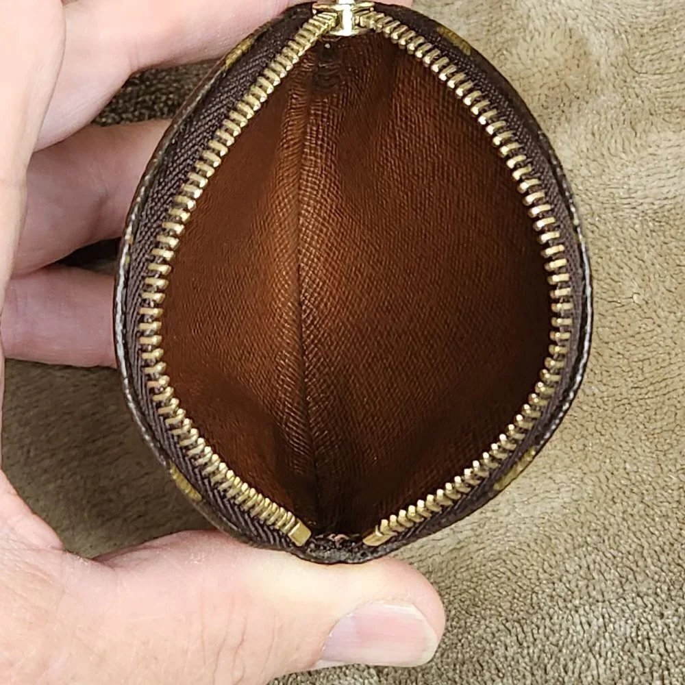 Louis Vuitton Monogram Round Coin Purse, Authentic